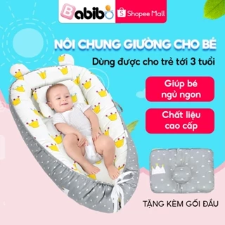 Nôi ngủ chung giường cho trẻ sơ sinh BABIBO - Đệm ngủ chung giường cho bé ngủ ngon, chống lật