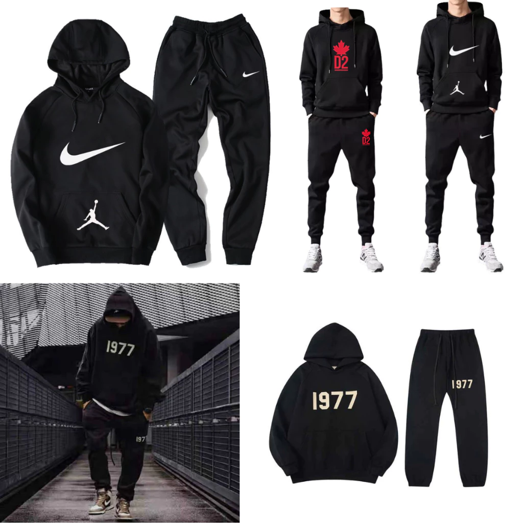 Bộ quần áo nỉ nam thu đông njke.áo hoodie có mũ 2 lớp dày dặn gunta.vn bộ thể thao nam hàng xuất