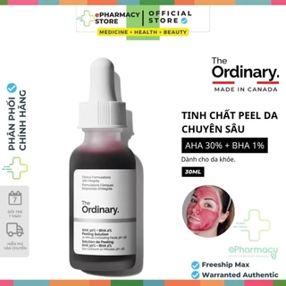 Tinh Chất Peel da The Ordinary AHA 30%+BHA 2% Peeling Solution 30ml