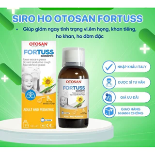 Siro Ho Thảo Dược Fortuss Otosan (Mẫu mới) Hỗ trợ Bổ Phế , Làm Dịu Con Ho, Bảo Vệ Niêm Mạc