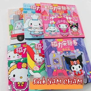 [LOẠI TO- SỈ ] COMBO 6 SÁCH nam châm Kuromi đồ chơi nhập vai, thay đồ, quiet book Kuromi, Cinnamoroll- TÁI SD NHIỀU LẦN