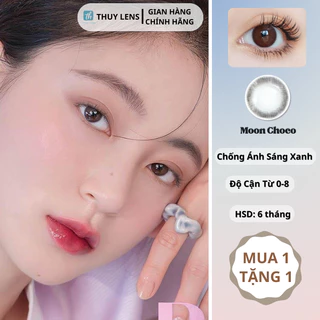 Kính áp tròng THÚY LENS màu xám nâu tự nhiên có độ cận từ 0 - 8 giá 1 chiếc