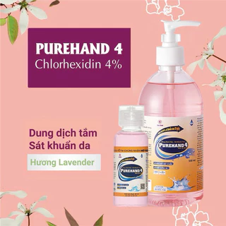 Dung dịch tắm sát khuẩn Purehand 4 - 500ml