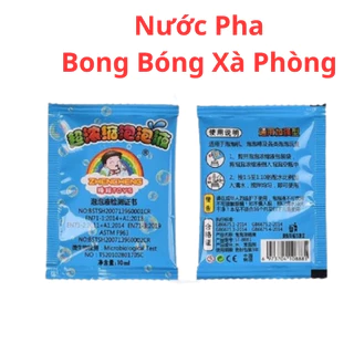 Nước pha bong bóng xà phòng đồ chơi nước bong bóng xà phòng gói 10ml cho 100ml nước an toàn cho bé