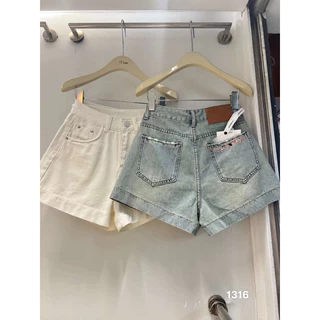 Quần sooc jeans tua viền ống may gấp new 2024 hàng chuẩn Qc loại 1 - sẵn