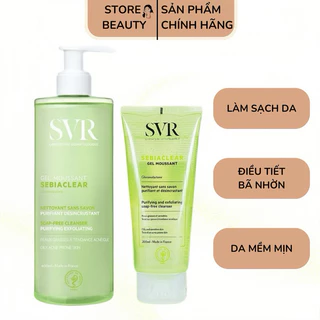 Gel Rửa Mặt SVR Sebiaclear Gel Moussant Sản Phẩm Chính Hãng, Sữa Rửa Mặt Nam Nữ SVR Cho Da Dầu Mụn Cao Cấp , Chính Hãng