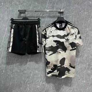 Set Bộ Thun hè Thể Thao Addas cao cấp họa tiết camo new2024