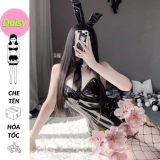 Cosplay thỏ da Sexy Bunny buộc hông gợi cảm - bodysuit đầy đủ phụ kiện