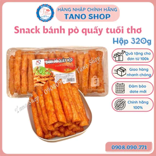 [Hộp 320g] Snack bánh Pò quẩy tuổi thơ thơm ngon | Ăn vặt ngon rẻ Tano