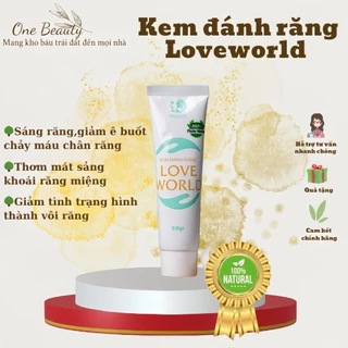 ƯU ĐÃI Kem Đánh Răng LOVE WORLD ( Giảm nguy cơ sâu răng, trắng răng, diệt vi khuẩn hôi miệng, ít cao răng,siêu tiết kiệm