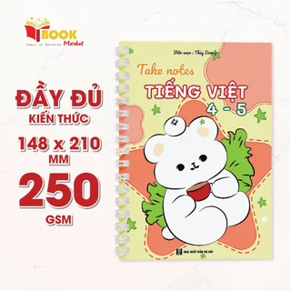 Sổ Giấy Lò Xo Take Note Tiếng Việt 4-5 BOOK MARKET cỡ A5 (Phiên Bản Mới Nhất)