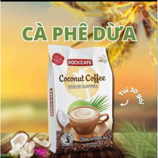 RockCafe - Cà Phê Dừa CoCoNut Coffe 30 Gói x 20Gr