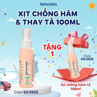 [DATE 3/2025] Xịt Chống Hăm Thay Tã Cho Bé Từ Sơ Sinh 0 Tháng Tuổi BIMUNICA -100ml