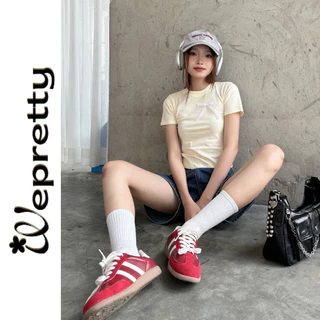 BESTIE BABYTEE - Áo thun form fit body babytee nữ form croptop đính nơ dễ thương Wepretty phong cách Hàn Quốc dễ phối