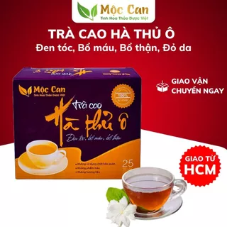 Trà Cao Hà Thủ Ô Mộc Can giúp giảm tình trạng tóc bạc, rụng tóc, tóc yếu hộp 25 túi lọc