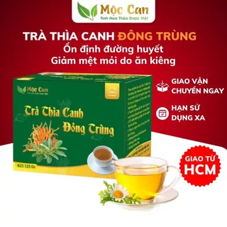 Trà thìa canh đông trùng Mộc Can hỗ trợ hạ và ổn định đường huyết, ngăn biến chứng tiểu đường hộp 25 túi lọc