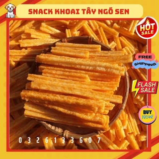 500 gam bim bim khoai tây ngó sen,snack khoai tây, ăn vặt tuổi thơ