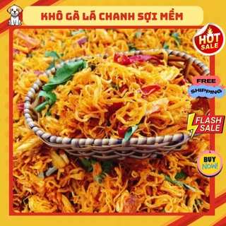 500 G Khô Gà Lá Chanh Xé Cay,Khô Gà,Khô Gà sợi mềm loại 1,đồ ăn vặt.