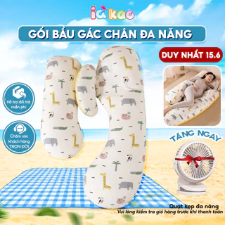 Gối ôm bà bầu IQ Kao BI04 cao cấp thiết kế công thái học cải thiện giấc ngủ, đỡ bụng gác chân vỏ gối vải an toàn