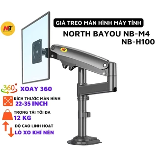 Giá Treo Màn Hình NB M4 17-30 Inch - Tay Treo Màn Hình Máy Tính Gắn Bàn Xoay 360 Độ (Thay thế H100)