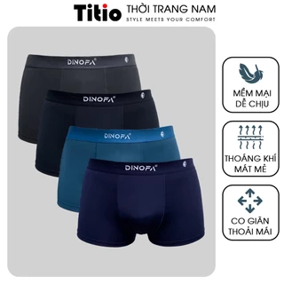 Quần lót đùi nam boxer TITIO, quần boxer nam nhiều màu chất thun lạnh mềm mịn siêu mát QLD001