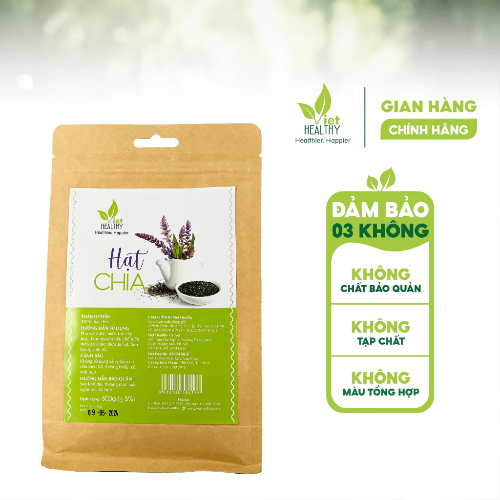 Hạt chia túi 500gr Viethealthy