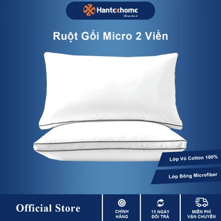 Ruột gối nằm 2 viền HANTEXHOME 45x65 50x70 cm, lõi gối hơi cao cấp bông lông vũ nhân tạo microfiber