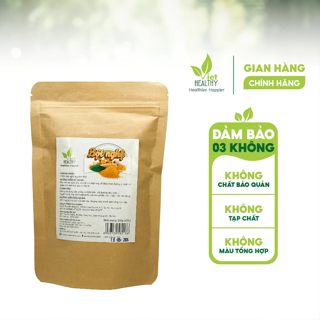 Bột Nghệ nguyên chất 200g VietHealthy