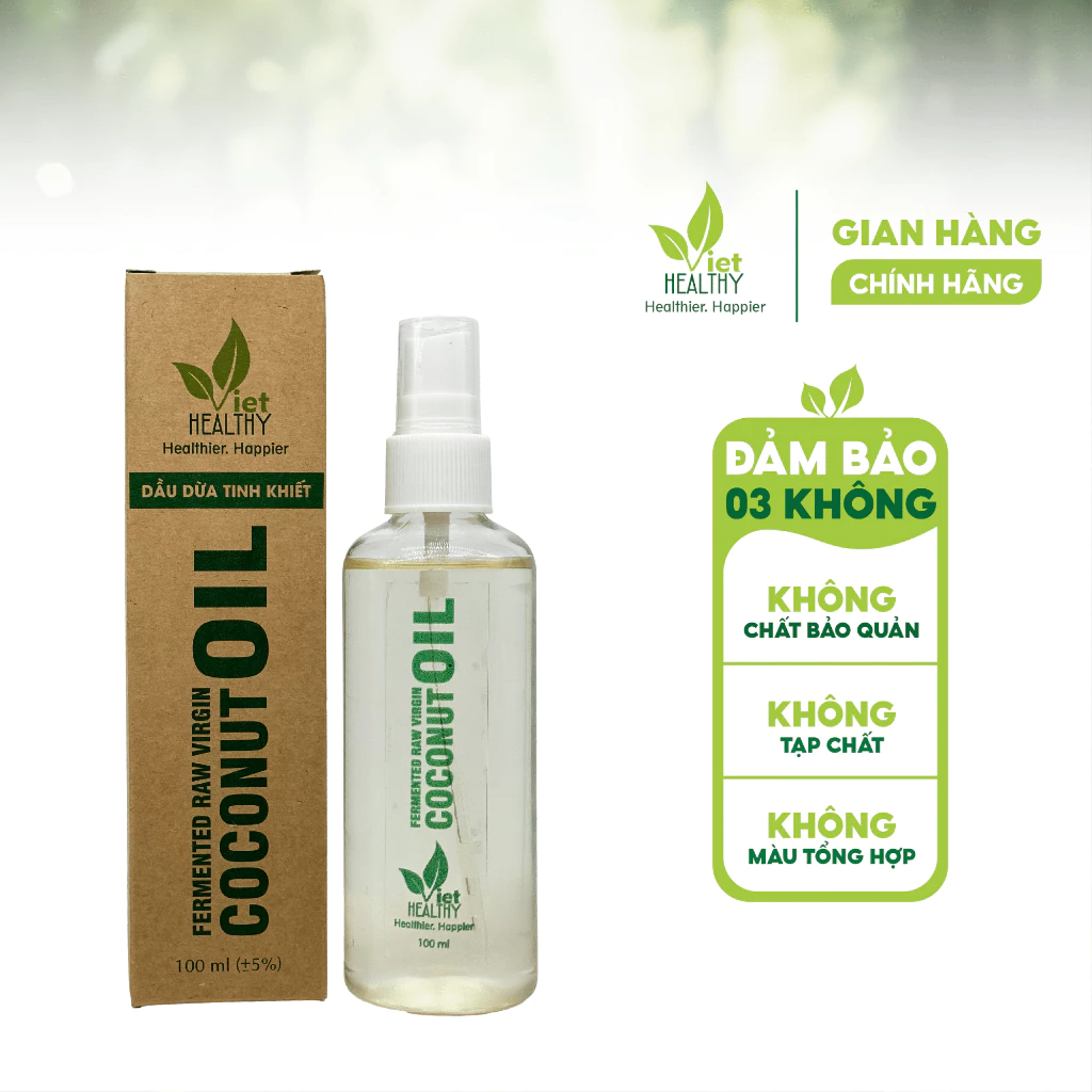 Dầu Dừa Lên Men Tách Lạnh Tinh Khiết  VietHealthy 100ml