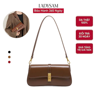 Túi Xách Nữ Kẹp Nách Da Bò Mềm Mại Cao Cấp Ladysam - Túi Phong Cách Baguette Niche Thời Trang Công Sở Size 26