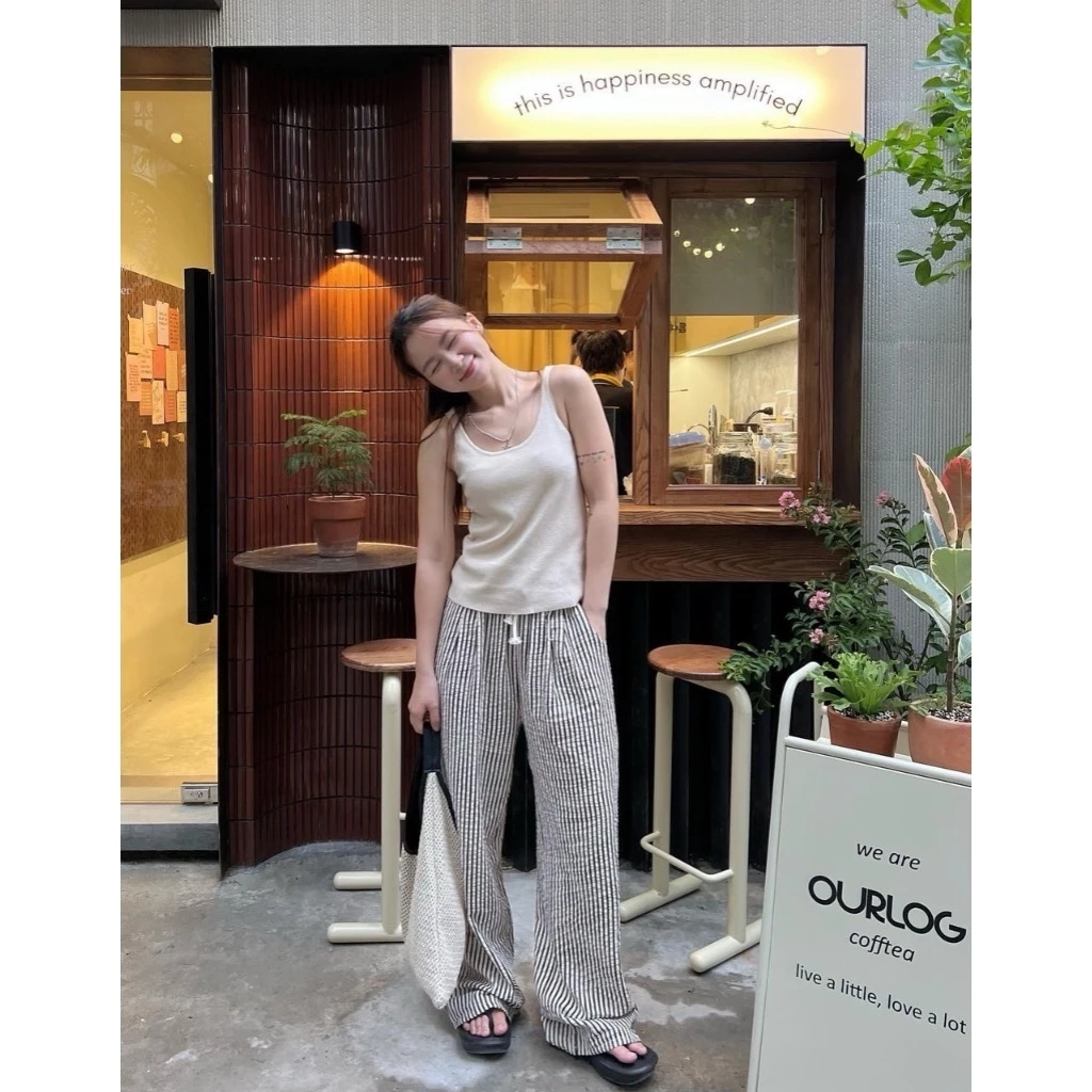 Quần Đũi Sọc, Dáng Basic, Trendy, Loại 1