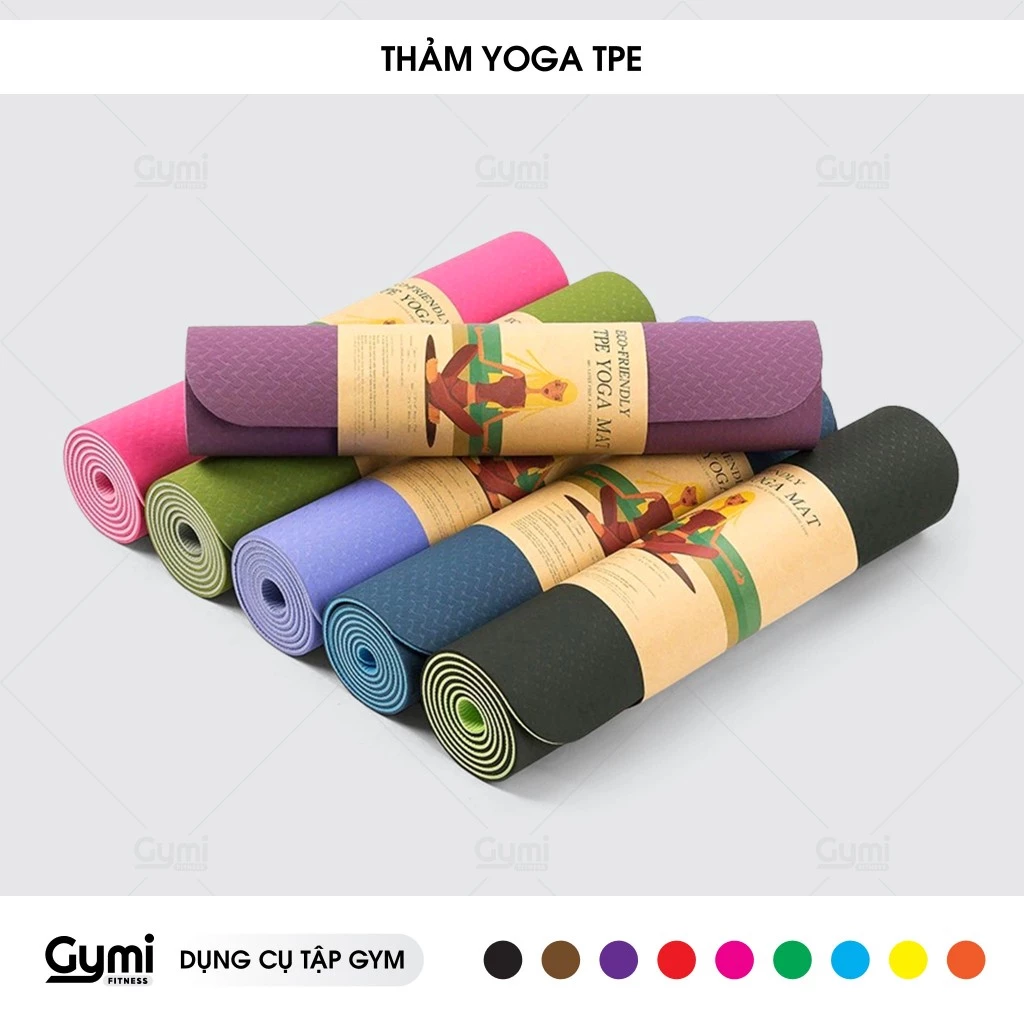 Thảm Tập Yoga - Thảm Tập Gym TPE Siêu Bền 6mm/8mm Hàng Cao Cấp - ThamTPE