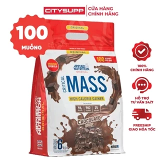 Critical Mass Gainer 6KG | Sữa Bột Dinh Dưỡng Hỗ Trợ Tăng Cơ | Applied Nutrition | Nhập Khẩu UK