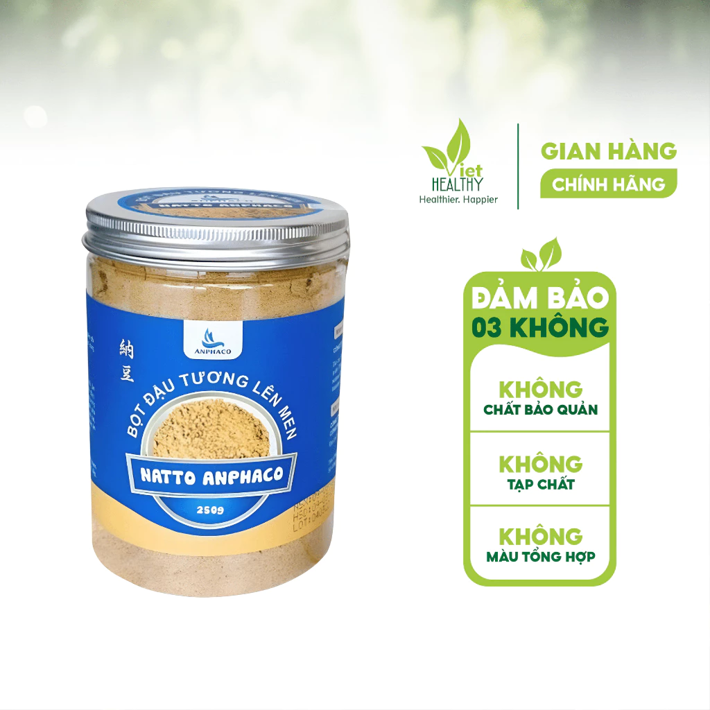 Bột đậu tương Natto lên men Viet healthy 250g