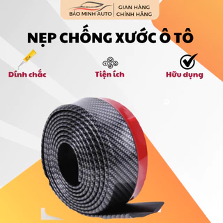 Nẹp Chống Xước Bậc Cửa Ô Tô, Nẹp Cacbon Cao Cấp - Bản Rộng 5cm