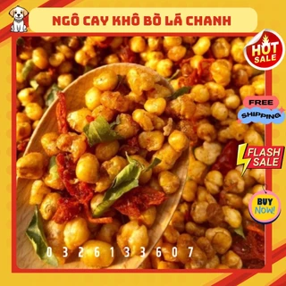 500G Ngô cay khô bò lá chanh giòn tan béo ngậy,ăn là mê