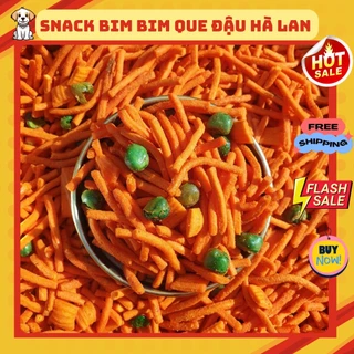 500gr bim bim que cay đậu hà lan giòn thơm,đồ ăn vặt tuổi thơ