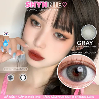 💗 [𝗚𝗜𝗔́ 𝟭 𝗖𝗔̣̆𝗣]- Lens mắt (kính áp tròng) XÁM tây xanh 14.2mm tây nhẹ tone Hàn, douyin - SHYNNIE LENS (Lens Huế) 🐰