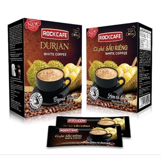 1 Hộp Cà phê Sầu riêng mẫu mới_ RockCafe 240gr_12 gói 20g ( DURIAN CAFE)