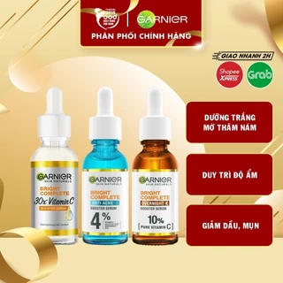 Dưỡng chất cho da dầu mụn Garnier Bright Complete Anti-Acnes Booster Serum 4% 30ml (store)