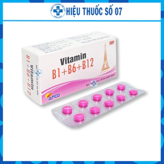 Vitamin 3B (B1 - B6 - B12) giảm đau nhức đầu, đau thần kinh hộp 100 viên