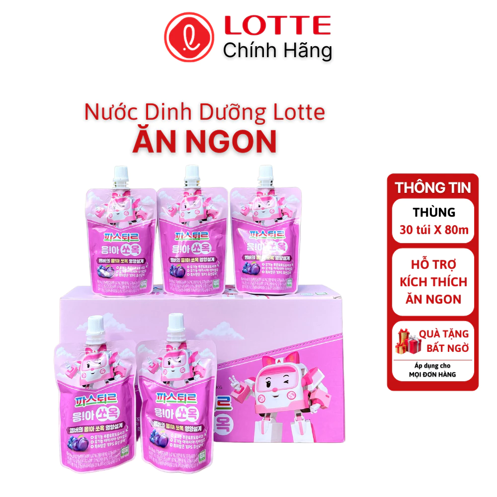 Nước Dinh Dưỡng LOTTE ĂN NGON, Giúp Bé Ăn Ngon Miệng, Cân Bằng Hệ Tiêu Hóa, Hỗ Trợ Chăm Sóc Đường Ruột, Hấp Thu Tốt Hơn