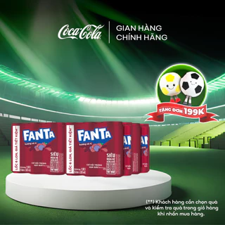 Thùng 24 Lon Nước Ngọt Giải Khát Có Gas Fanta Xá Xị 320ml/Lon Coca-Cola Official Store