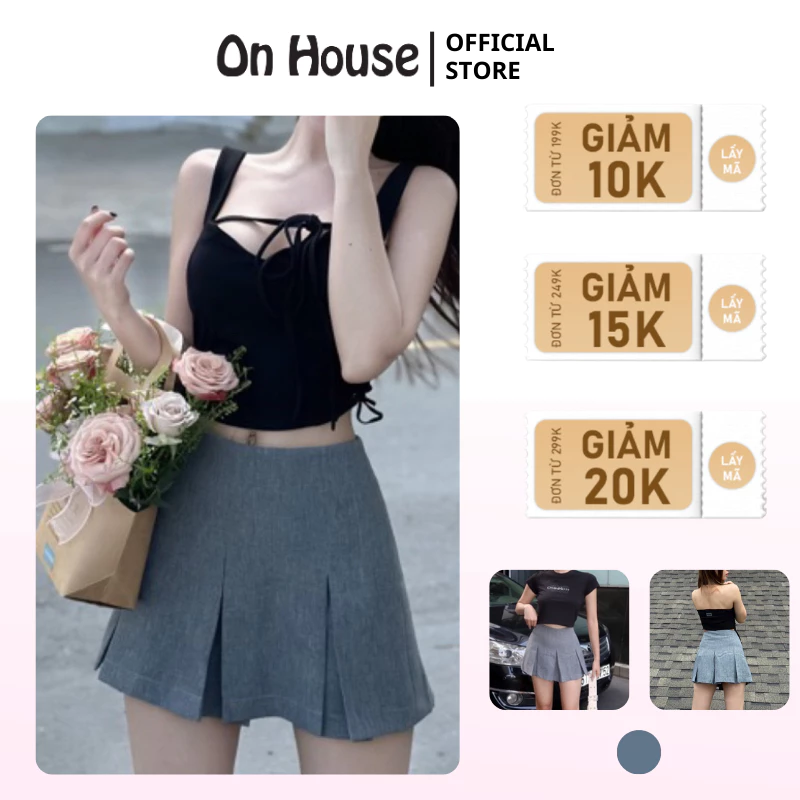 Chân váy tennis, váy ngắn xám  xếp ly bảng to màu xám phong cách Hàn, dáng ngắn mini lưng thấp trendy có lót quần