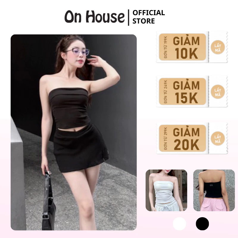 Áo quây basic croptop chất thun gân len co giãn tốt mát mịn có mút ngực sẵn