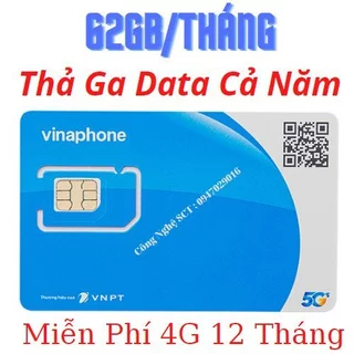 Sim 4G Vinaphone Fhappy Thả Ga 2GB/Ngày 1000 Phút Gọi Miễn Phí Trọn Gói 12 tháng Không Cần Nạp Tiền