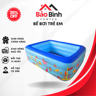 Bể Bơi, Phao Bơi Cỡ Lớn Cho Bé 1m3/1m5/1m8 3 Tầng Siêu Rẻ Tặng Kèm Bơm 2 Chiều