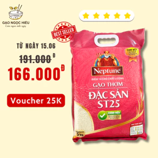 [HOẢ TỐC] Gạo thơm ST25 Neptune (dẻo mềm) - 5KG