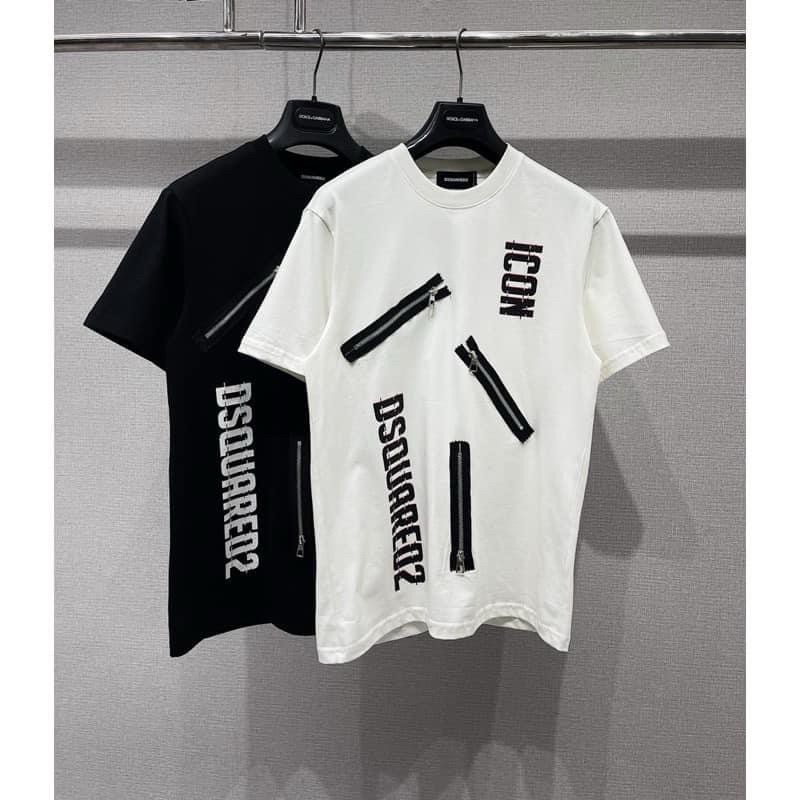 Áo Phông Nam Nữ Dsquared2 ICON Mix Khóa Chéo Siêu Hot. Áo Thun Unisex Form Rộng Dành Cho Các Boy Phố Hàng QC 2026