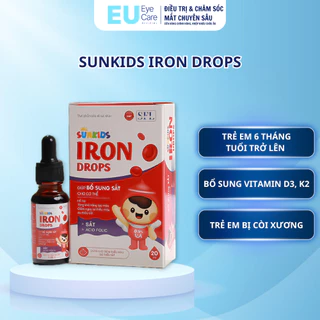 Thực Phẩm Bảo Vệ Sức Khỏe SUNKIDS IRON DROPS, Bổ Sung Sắt, Tăng Khả Năng Tạo Múa, Giảm Nguy Cơ Thiếu Máu